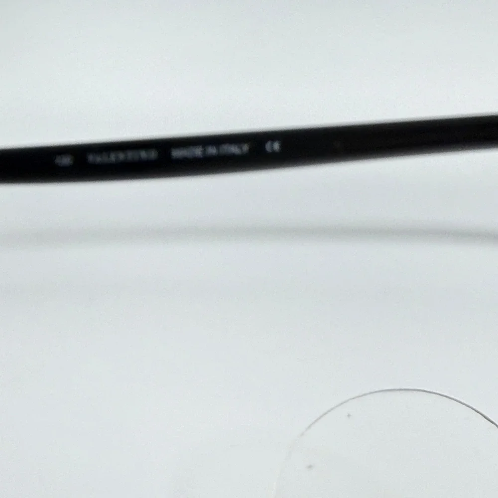 Valentino 5295 04M‎ Black Silver Rectangular Eyeglasses Frames Italy 51-18-130